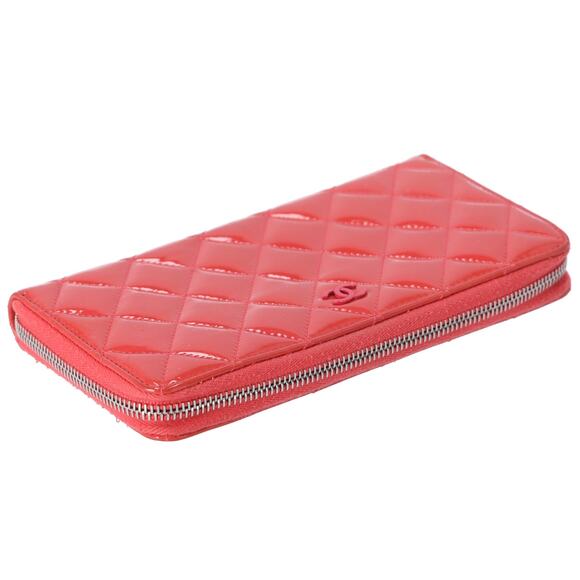 CHANEL Matelasse Long Wallet Pink Patent Leather - Picture 6 of 7